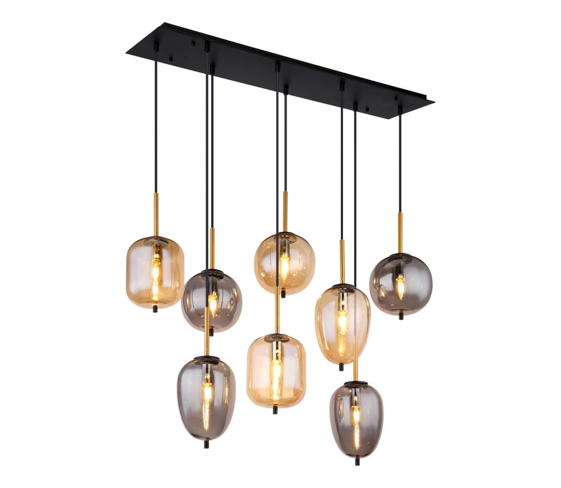 Globo 15345-8A - Żyrandol na lince BLACKY 8xE14/40W/230V