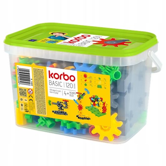 Korbo Ruchome Klocki Konstrukcyjne Pudło Xl 120 El Koła Zębate Edu Kreator