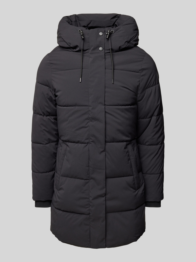 Płaszcz pikowany z kapturem