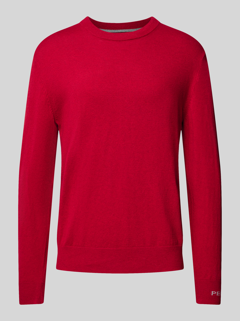 Sweter z dzianiny z okrągłym dekoltem model ‘Andre’