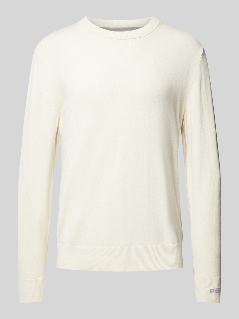Sweter z dzianiny z okrągłym dekoltem model ‘Andre’