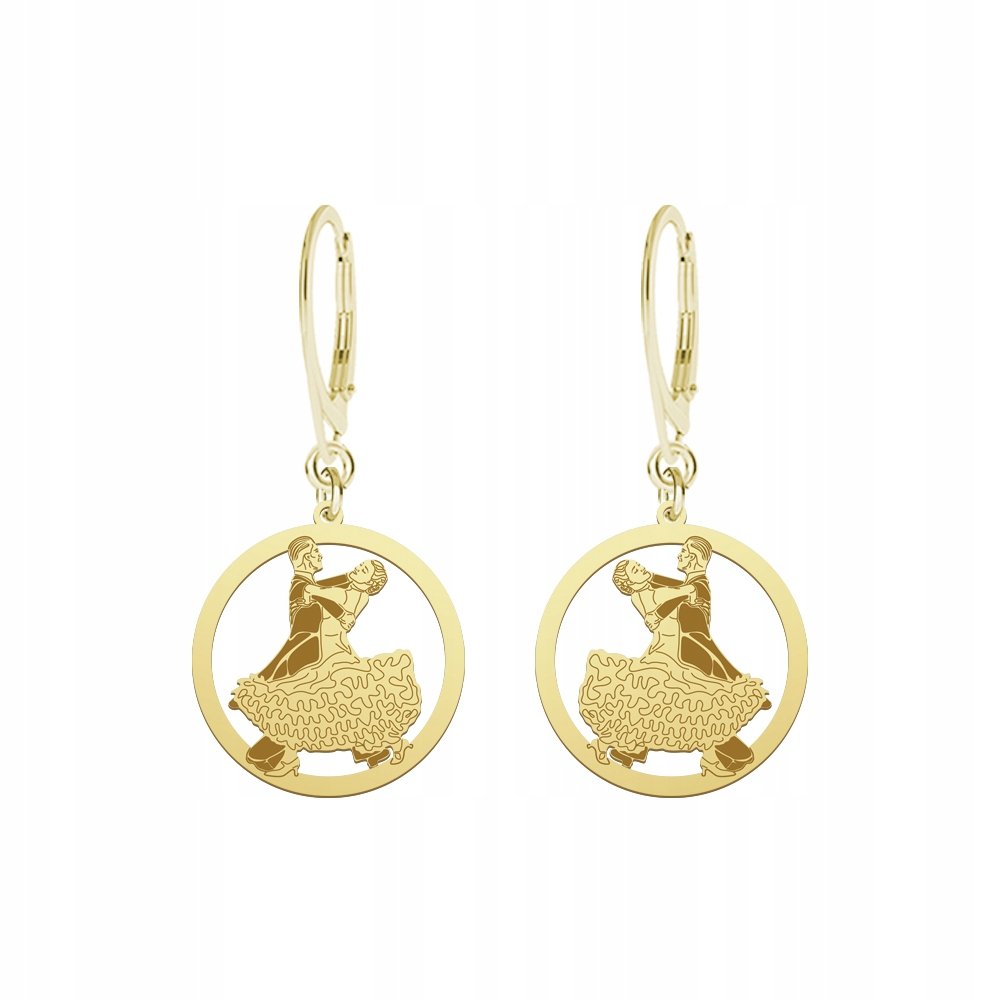 Kolczyki Pozłacane Taniec Towarzyski Bigiel Prezent GRAWER DEDYKACJA GRATIS