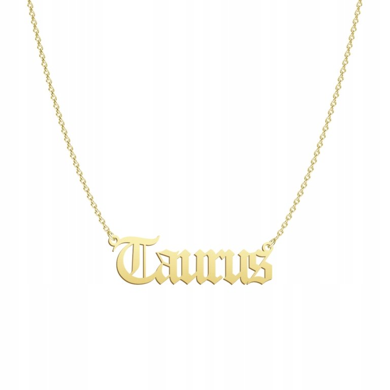 Pozłacany Naszyjnik BYK TAURUS Dedykacja Gratis