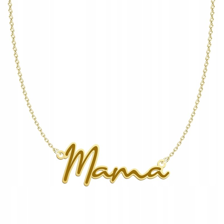 DZIEŃ MATKI Pozłacany Naszyjnik MAMA Dedykacja