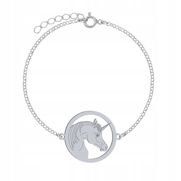 Srebrna Bransoletka Jednorożec GRAWER GRATIS