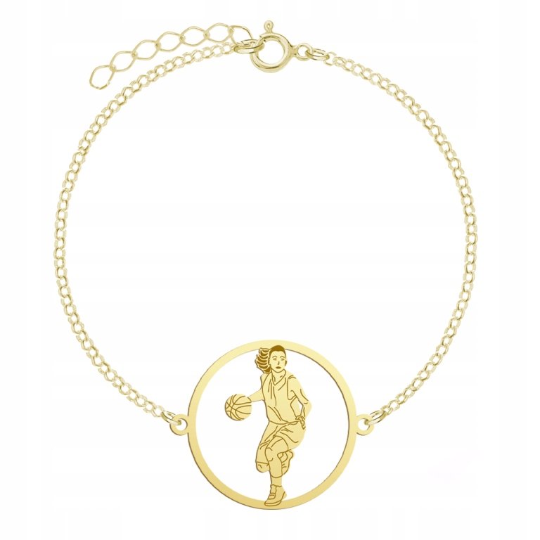 Pozłacana Bransoletka Koszykarka GRAWER GRATIS