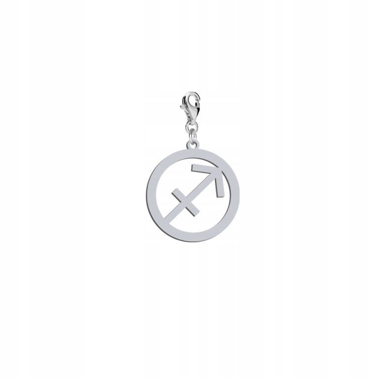 Srebrny Charms Znak zodiaku STRZELEC DEDYKACJA