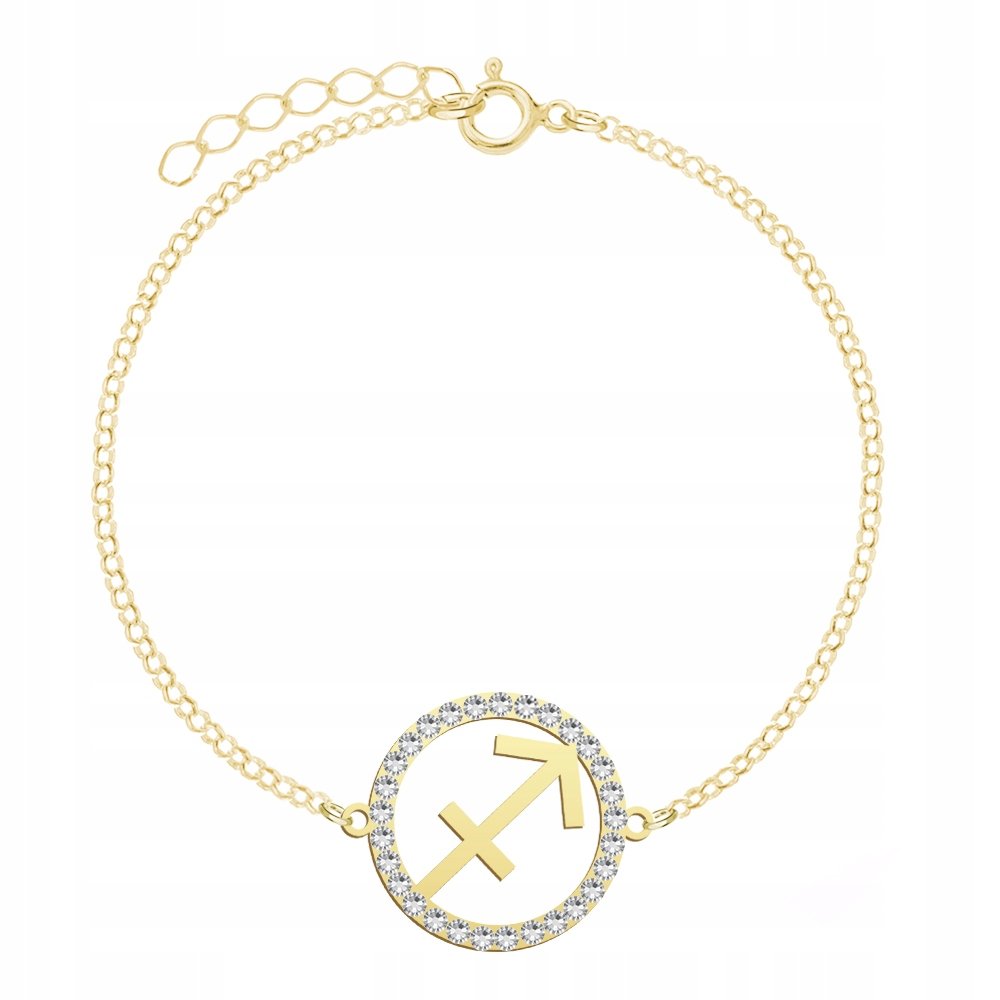 Pozłacana Bransoletka Znak Zodiaku STRZELEC DEDYK