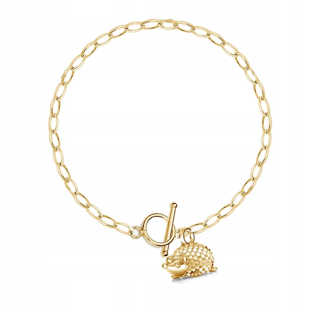 Bransoletka Złota TOGGLE z Zawieszką 925 PREZENT Grawer Życzenia Gratis