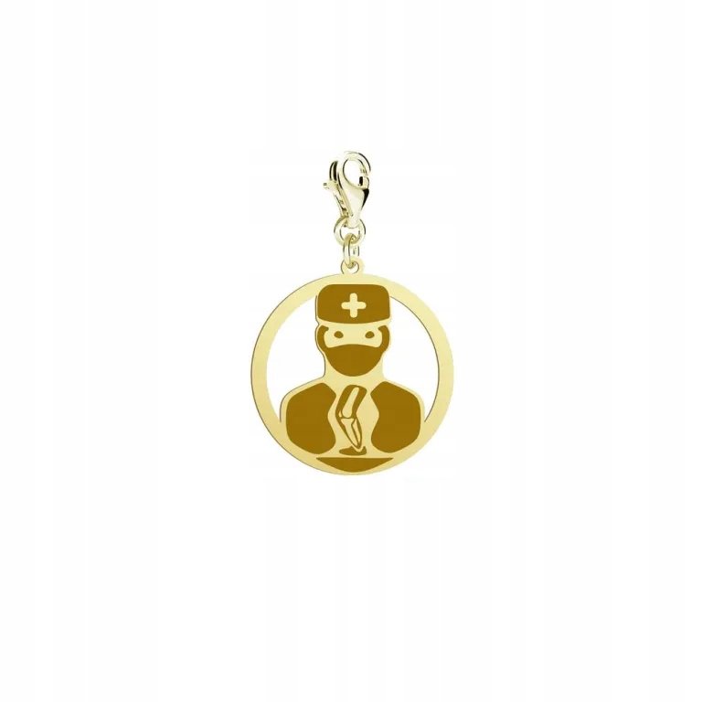 Charms Pozłacany Lekarz Ortopeda GRAWER