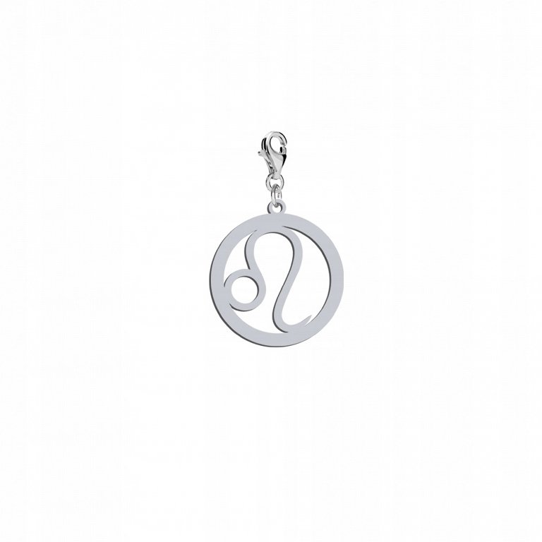 Srebrny Charms Znak zodiaku LEW DEDYKACJA