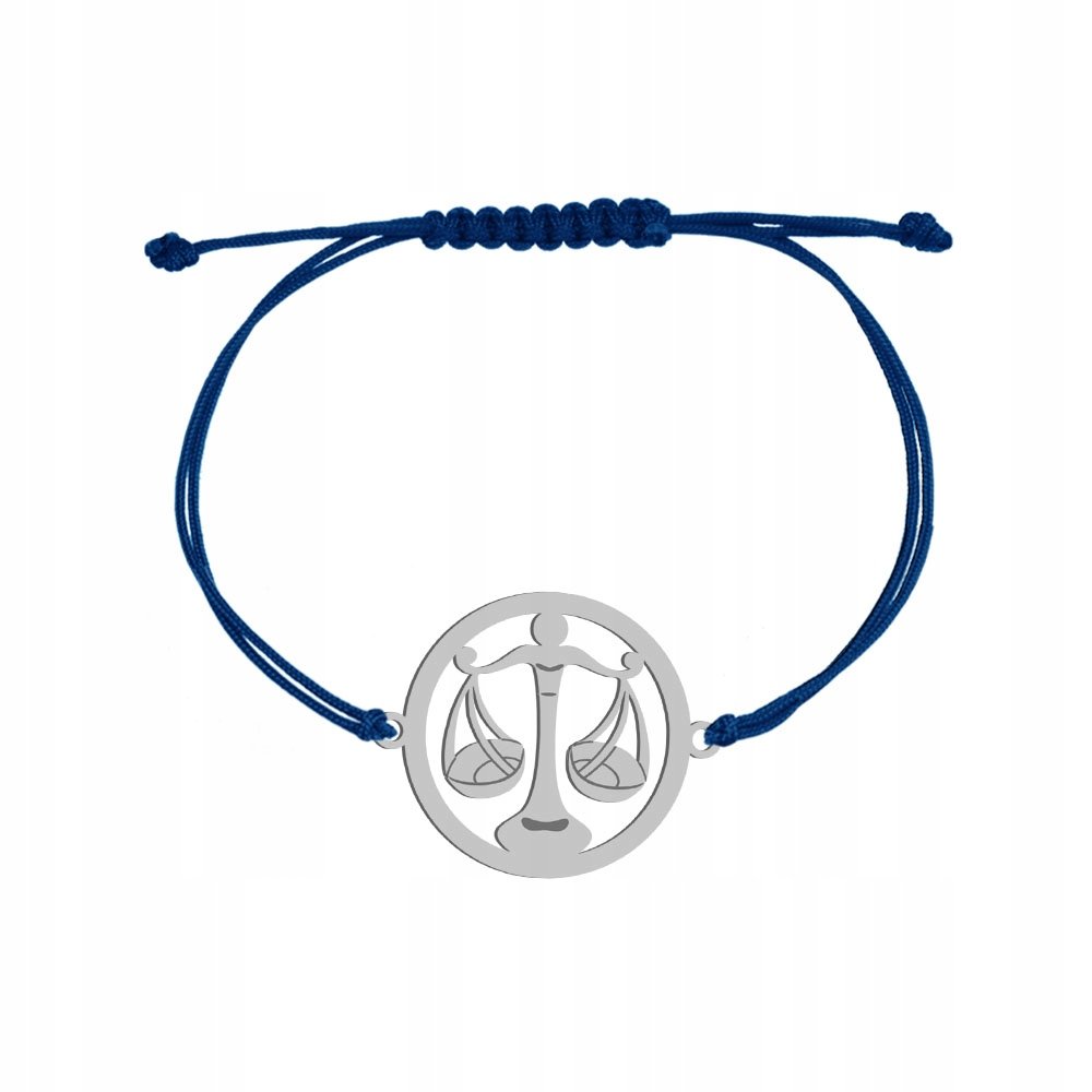 Srebrna Bransoletka Znak Zodiaku WAGA GRAWER