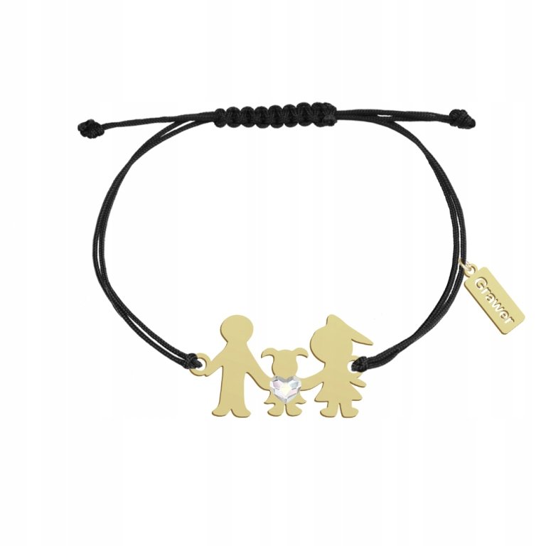 Pozłacana Bransoletka Rodzina córka GRAWER