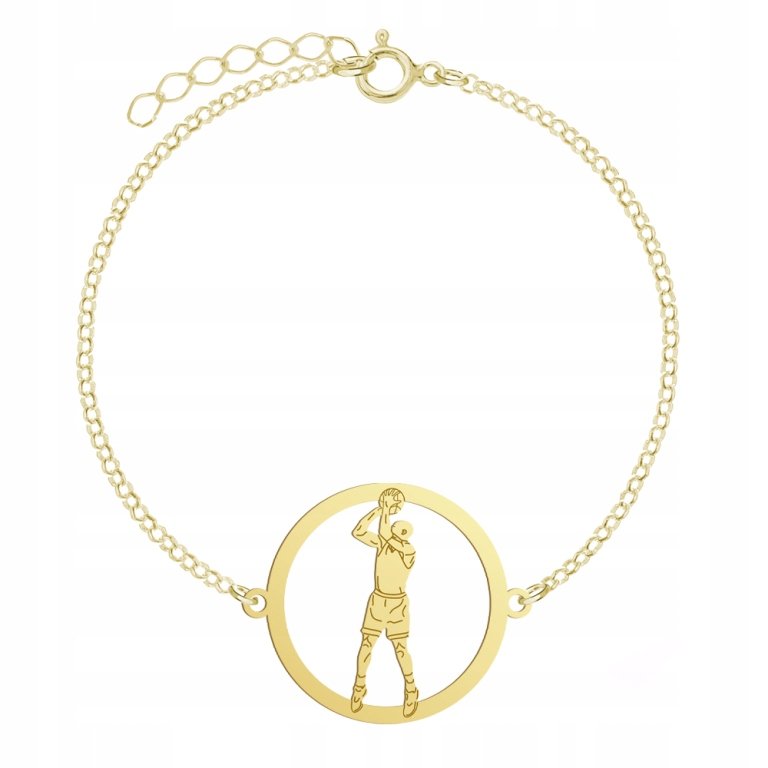 Pozłacana Bransoletka Koszykówka GRAWER GRATIS