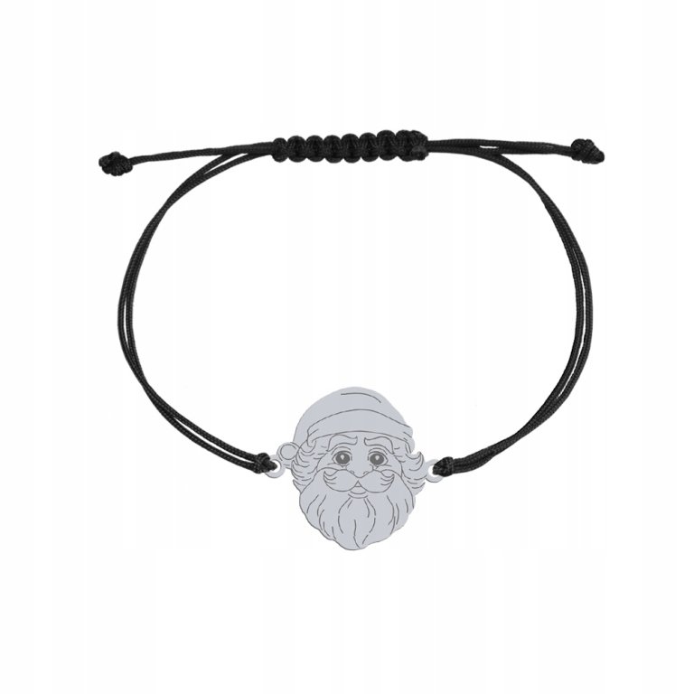 Prezent na Święta Bransoletka z Mikołajem srebro925 GRAWER DEDYKACJA GRATIS