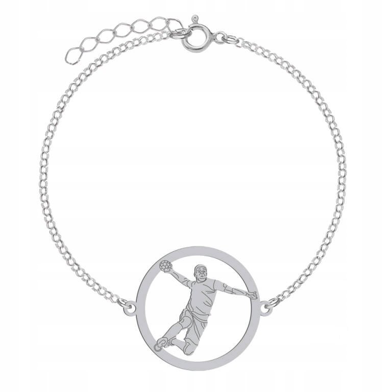 Bransoletka Piłka ręczna srebro GRAWER GRATIS