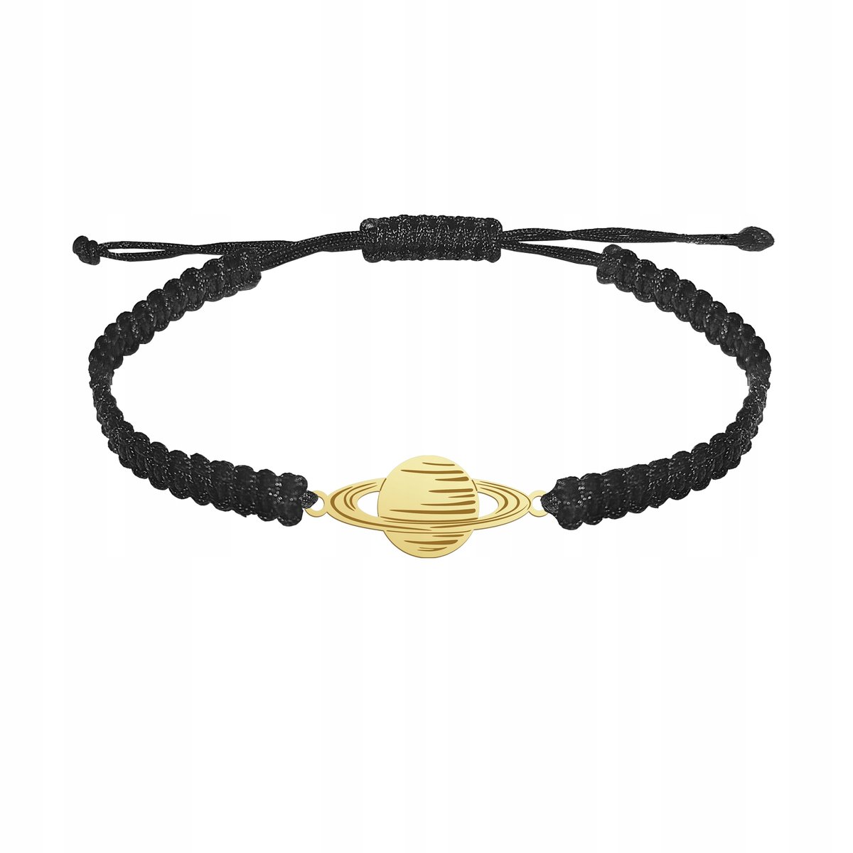 Bransoletka Złota z Planetą Makrama Prezent Srebro 925 GRAWER GRATIS