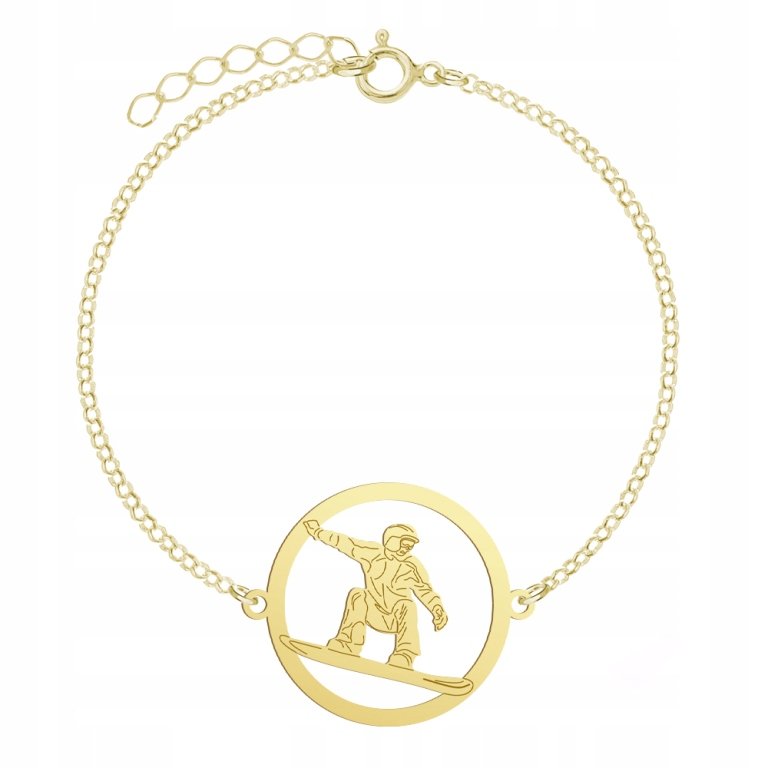 Pozłacana Bransoletka Snowboarding GRAWER GRATIS
