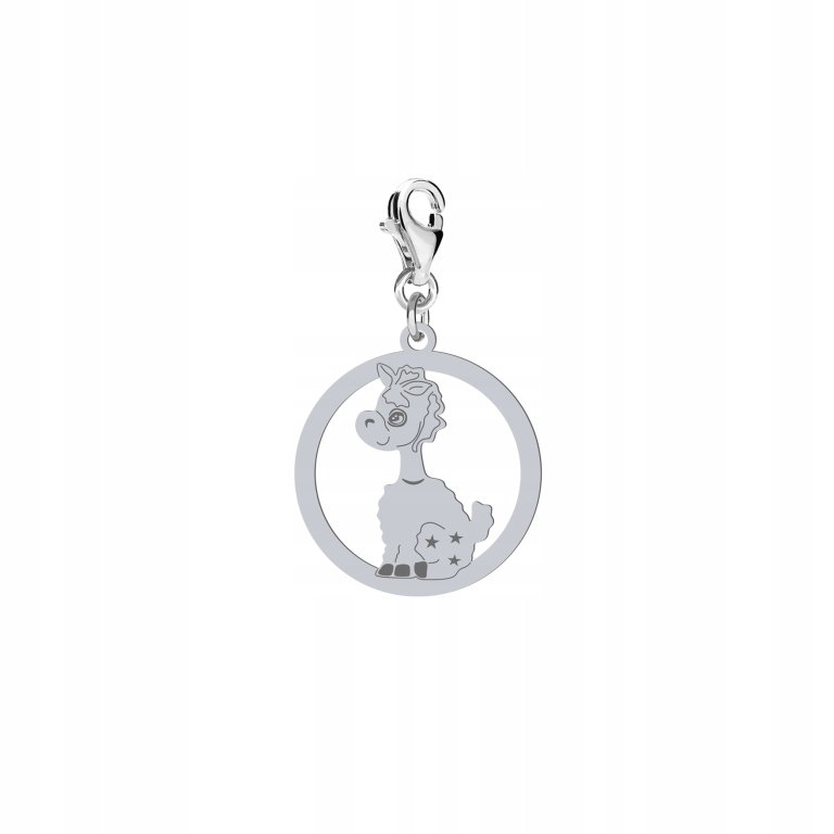 Srebrny Charms CUTIE LAMA DEDYKACJA