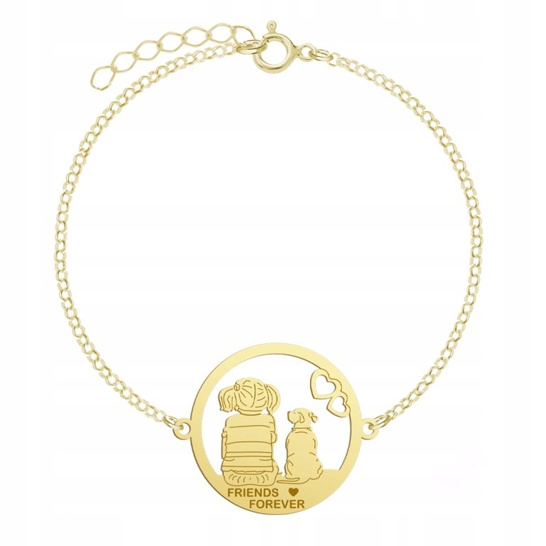 Pozłacana Bransoletka FRIENDS FOREVER Dedykacja