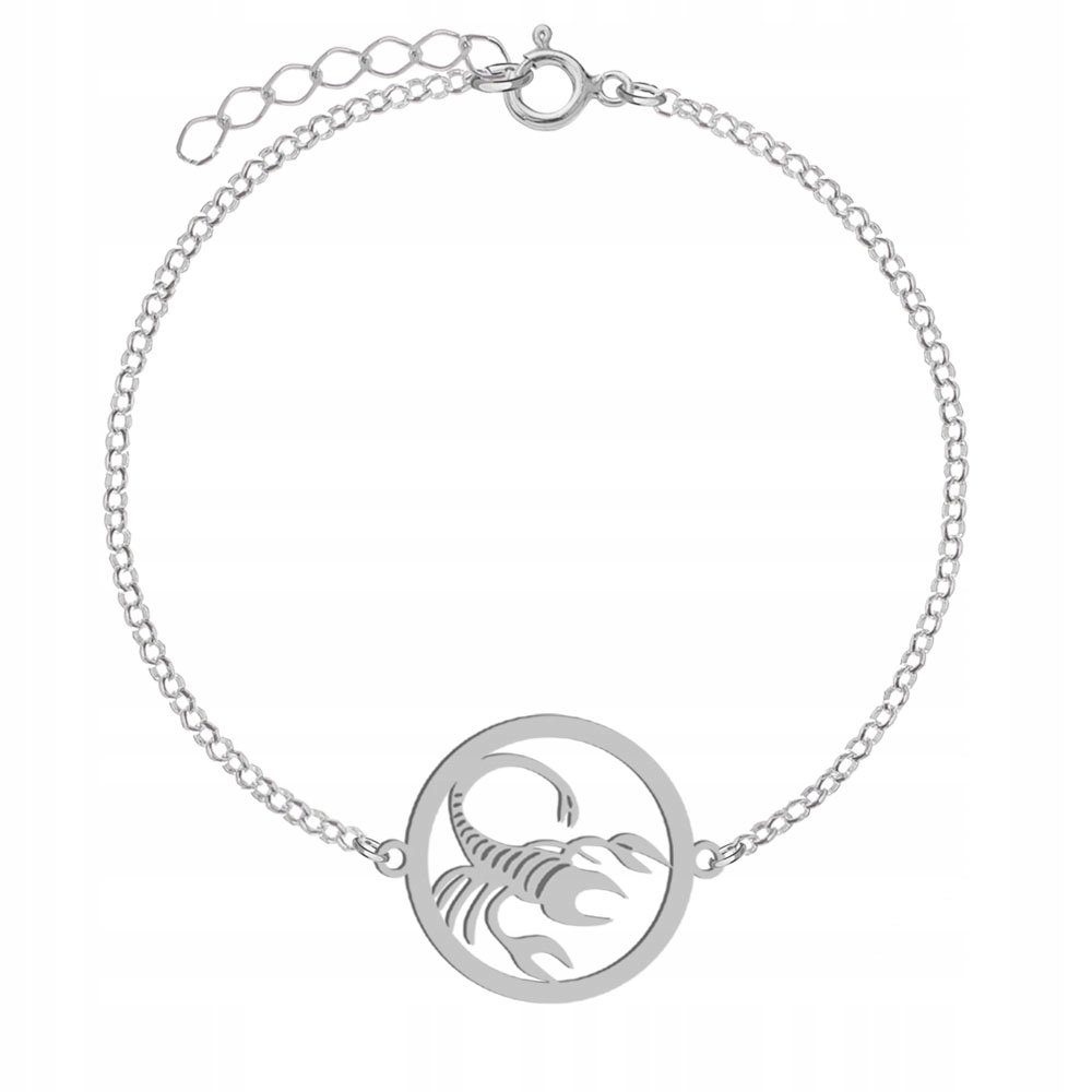 Srebrna Bransoletka Znak Zodiaku SKORPION DEDYK