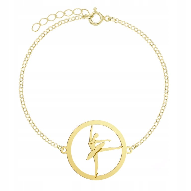 Pozłacana Bransoletka Baletnica Balet GRAWER