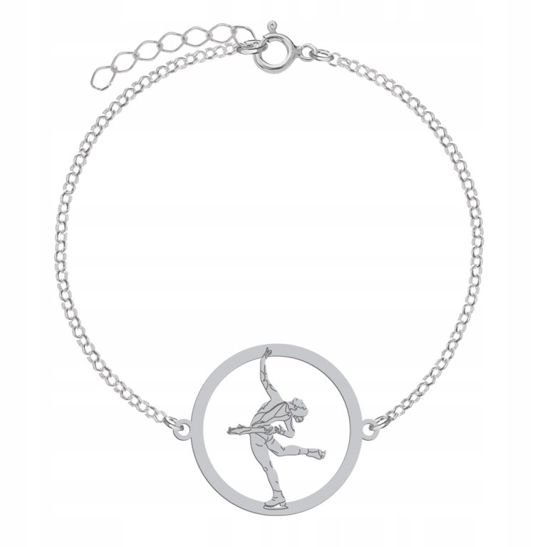 Srebrna Bransoletka Łyżwiarstwo figurowe GRAWER