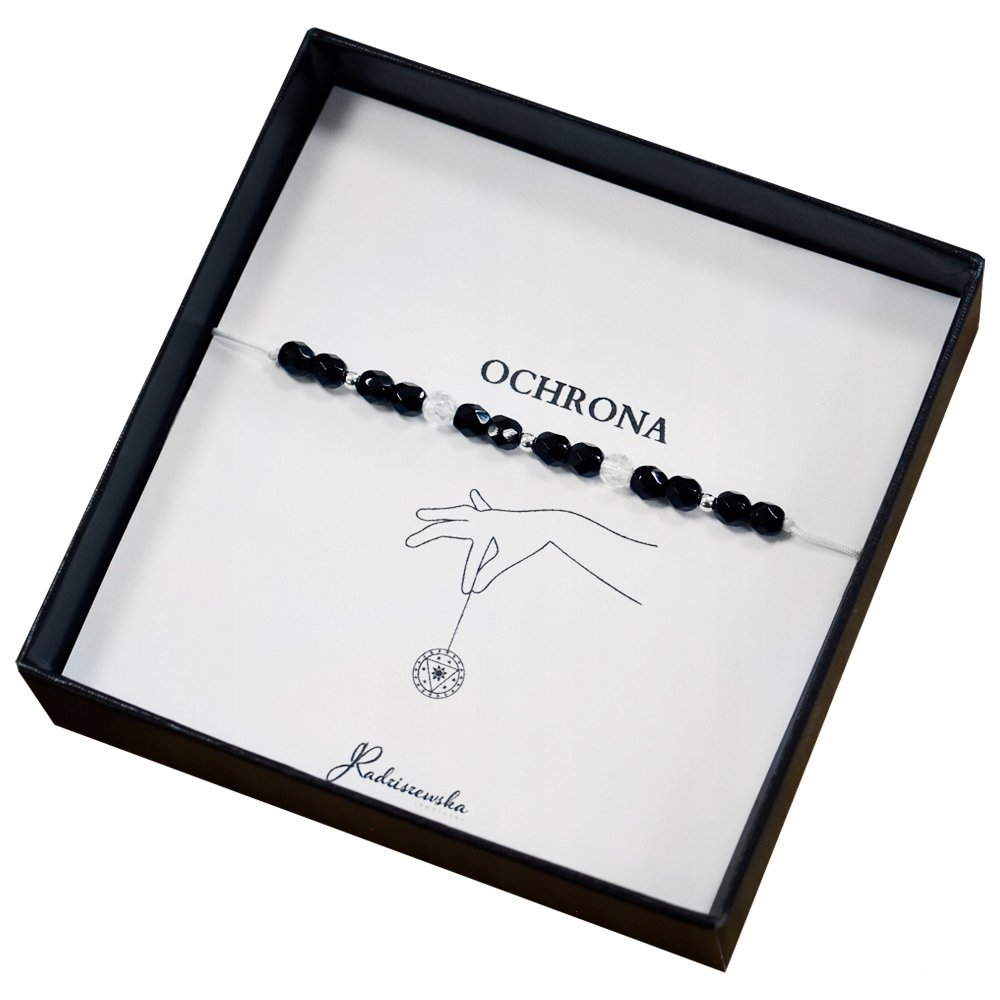 Bransoletka z Kamieni Naturalnych Talizman Ochronny 925 Prezent ŻYCZENIA