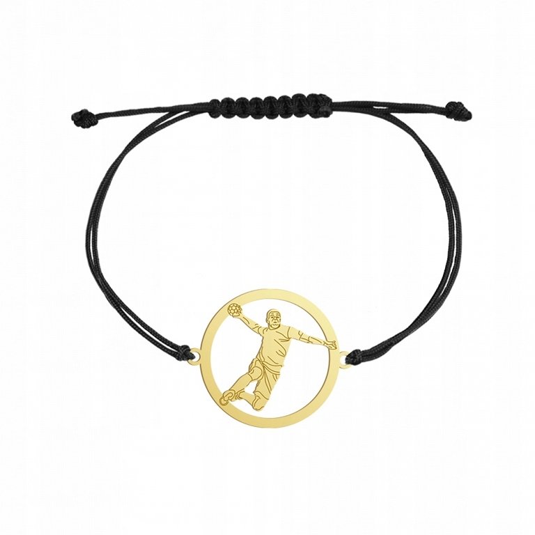 Pozłacana Bransoletka Piłka ręczna GRAWER DEDYKACJ