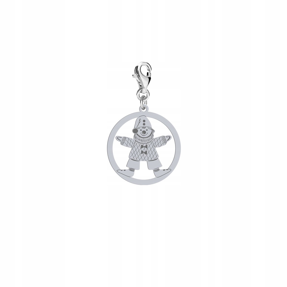 Charms Srebrny Pajacyk Prezent Biżuteria Zawieszka ŻYCZENIA GRATIS