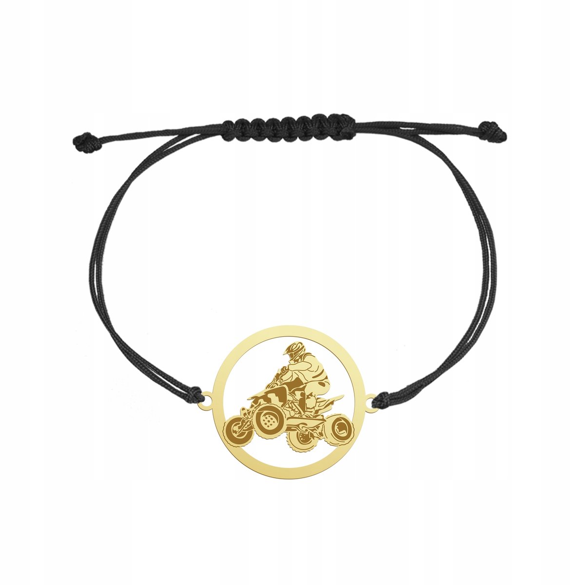 Bransoletka Złota Quad Sznurek Prezent Srebro 925 GRAWER ŻYCZENIA GRATIS