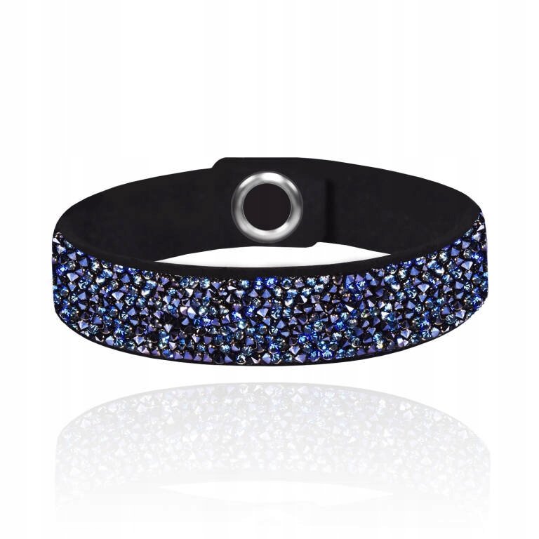 Bransoletka Niebieska Alcantara z Kamieniami Biżuteria Prezent Dzień Matki