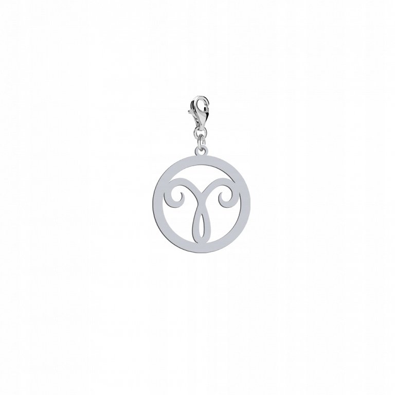 Srebrny Charms Znak zodiaku BARAN DEDYKACJA GRATIS