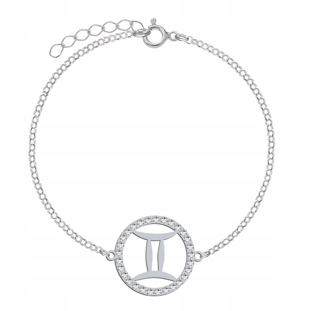 Srebrna Bransoletka Znak Zodiaku BLIŹNIĘTA DEDY