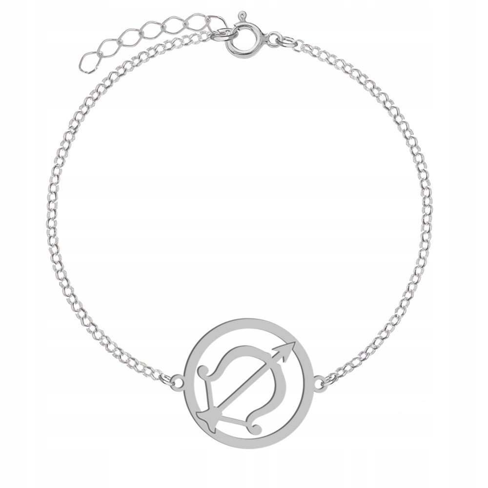 Srebrna Bransoletka Znak Zodiaku STRZELEC GRAWER