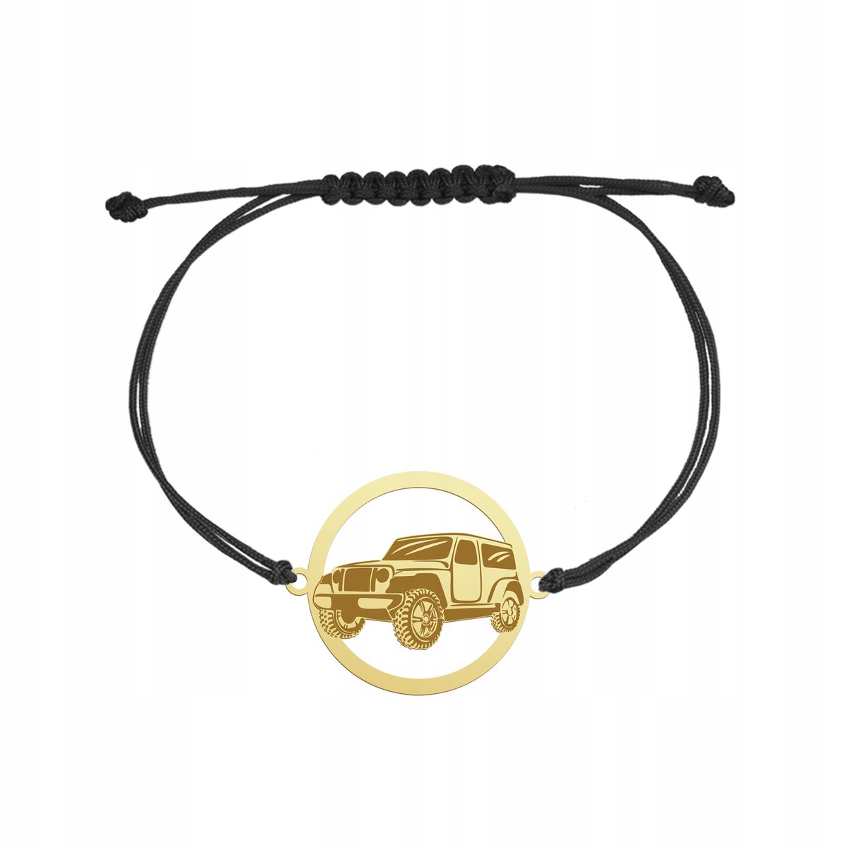 Bransoletka Złota OFF-ROAD Sznurek Prezent Srebro 925 GRAWER ŻYCZENIA