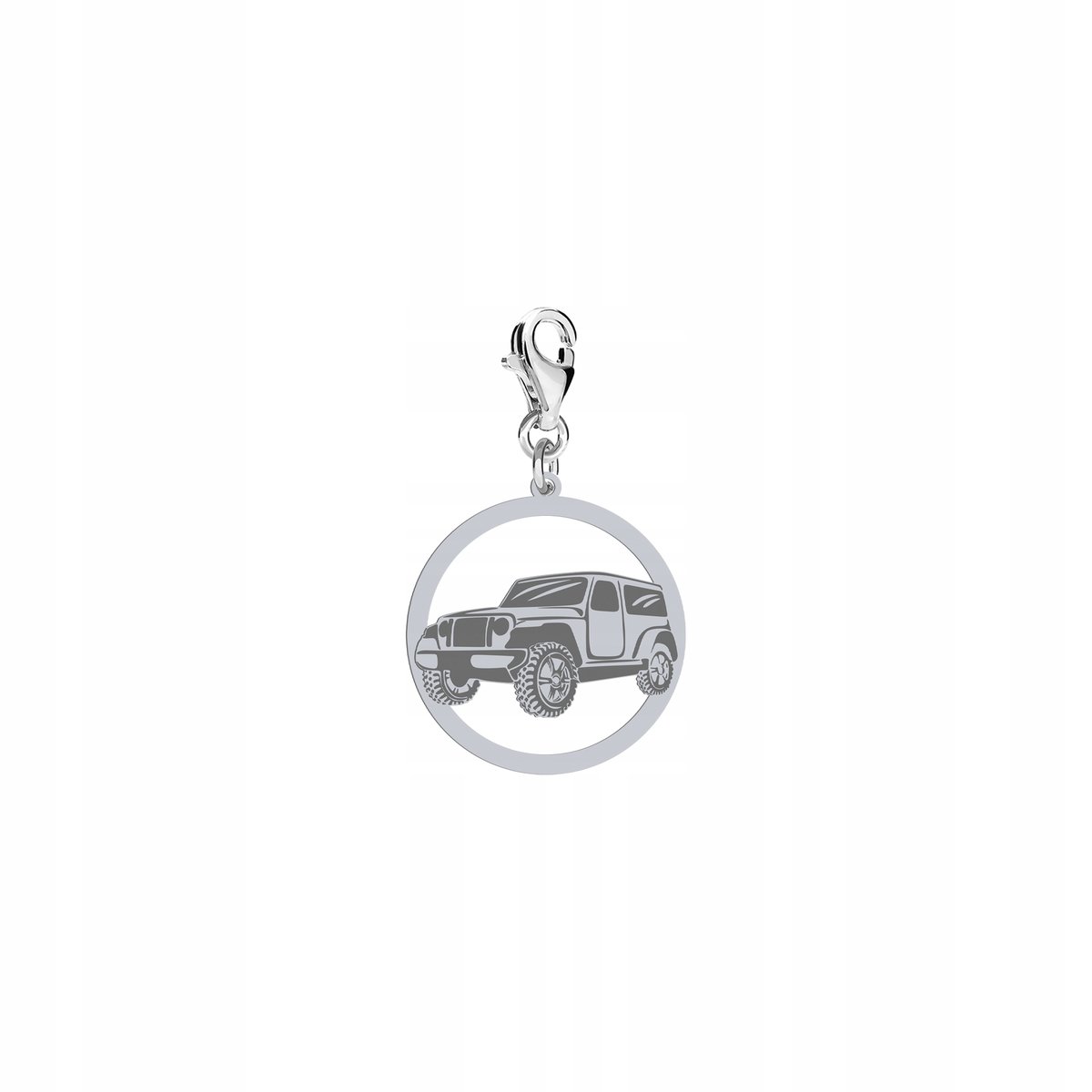 Charms Srebrny Jeep OFF-ROAD 4X4 Prezent ŻYCZENIA GRATIS