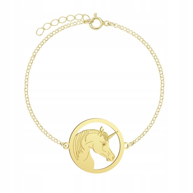 Pozłacana Bransoletka Jednorożec GRAWER GRATIS