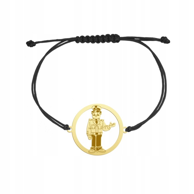 Pozłacana Bransoletka POLICJANT GRAWER GRATIS