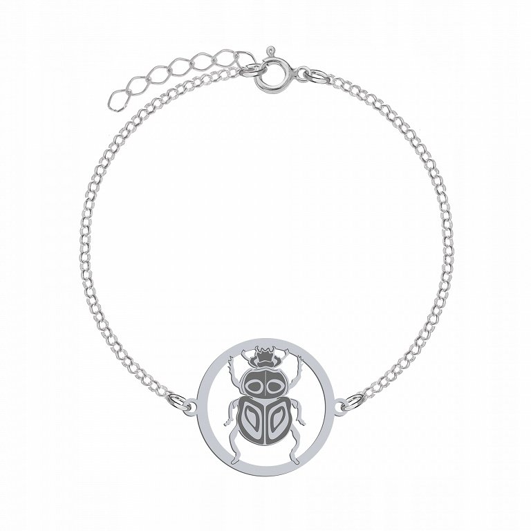 Bransoletka ze Skarabeuszem srebro GRAWER GRATIS