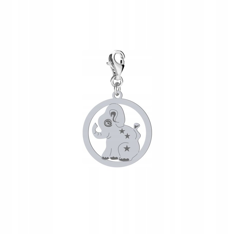Srebrny Charms CUTIE SŁONIK DEDYKACJA