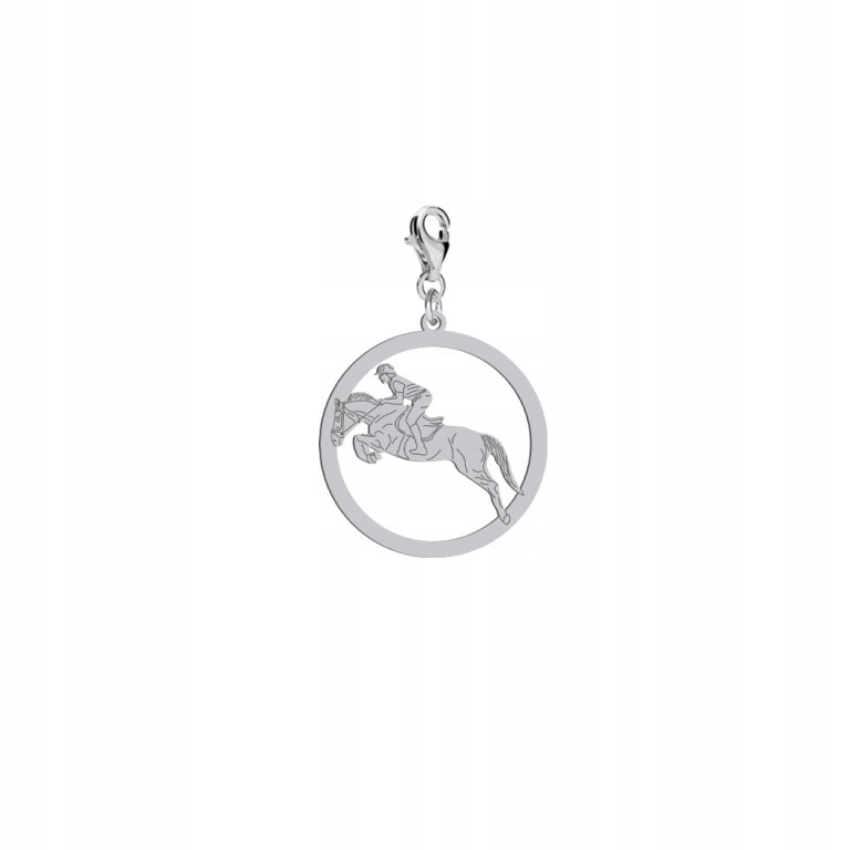 Srebrny Charms Jeździectwo DEDYKACJA