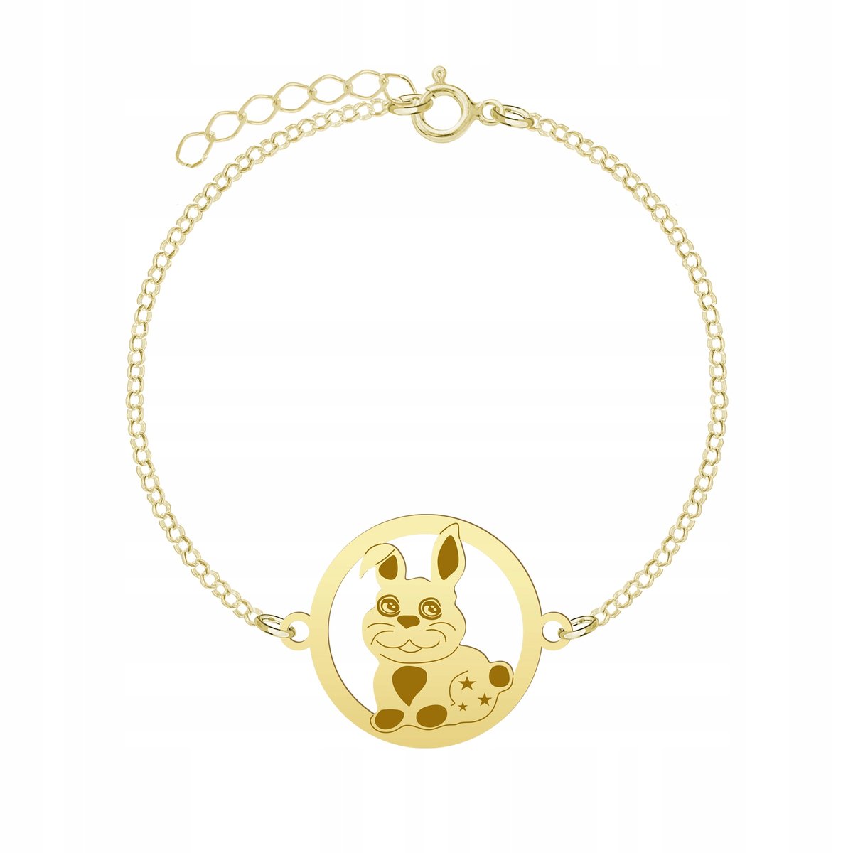 Pozłacana Bransoletka CUTIE KRÓLIK DEDYKACJA