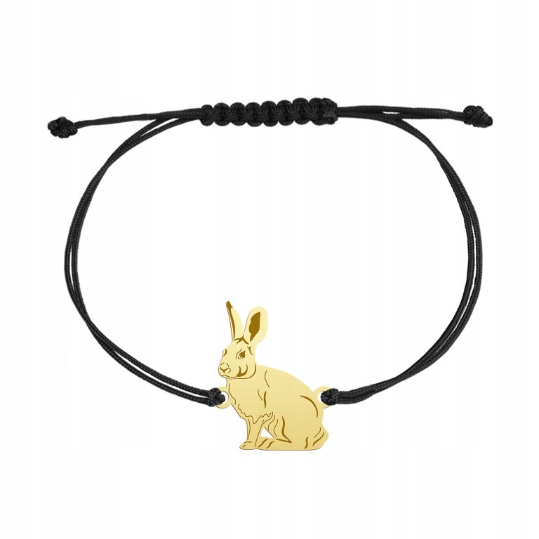 Pozłacana Bransoletka z ZAJĄCEM GRAWER DEDYKACJA