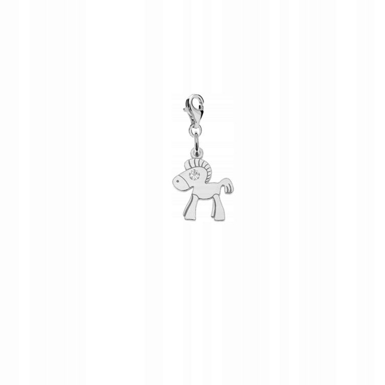 Srebrny Charms KUCYK DEDYKACJA GRATIS