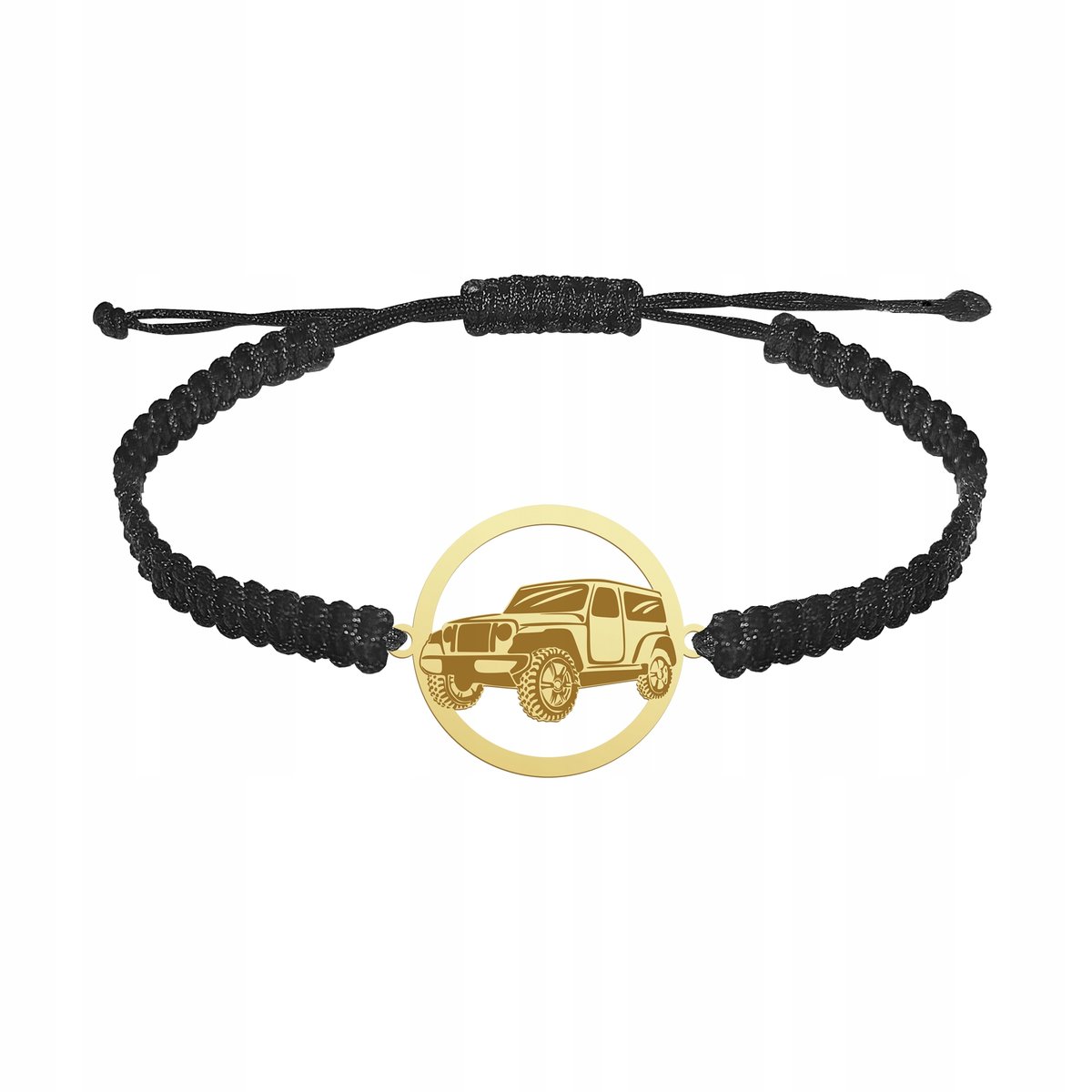 Bransoletka Złota Jeep Makrama Prezent Biżuteria Srebro 925 GRAWER GRATIS
