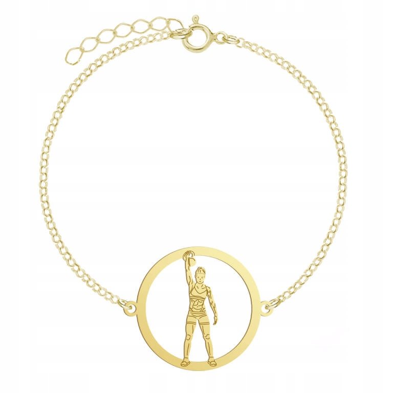 Pozłacana Bransoletka Kettlebell Crossfit GRAWER