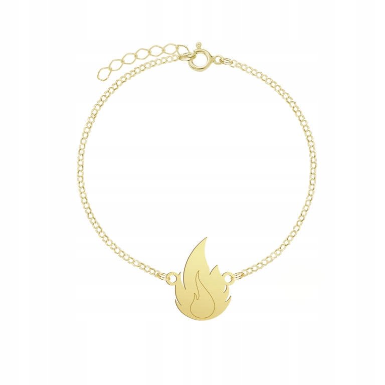 Pozłacana Bransoletka Płomień GRAWER GRATIS