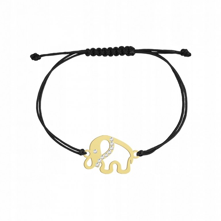 SŁONIK Pozłacana Bransoletka DEDYKACJA GRATIS