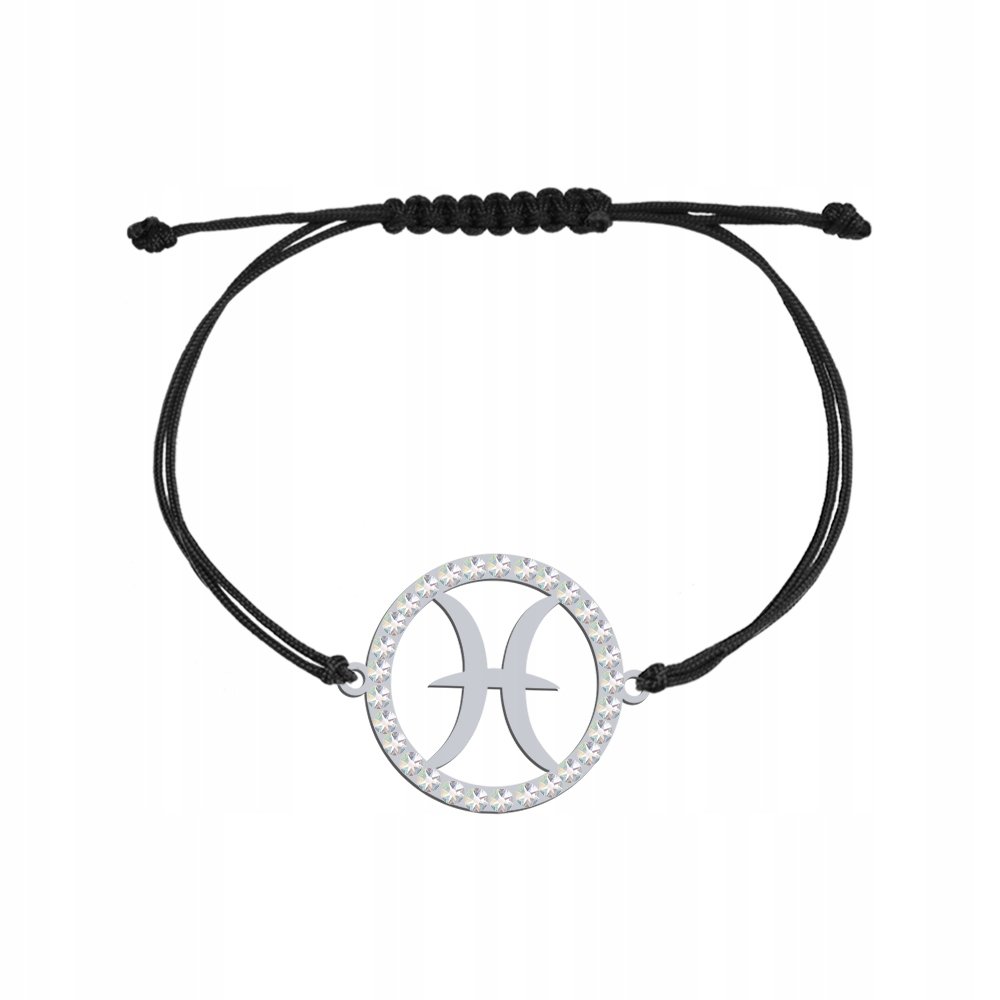 Srebrna Bransoletka Znak Zodiaku RYBY